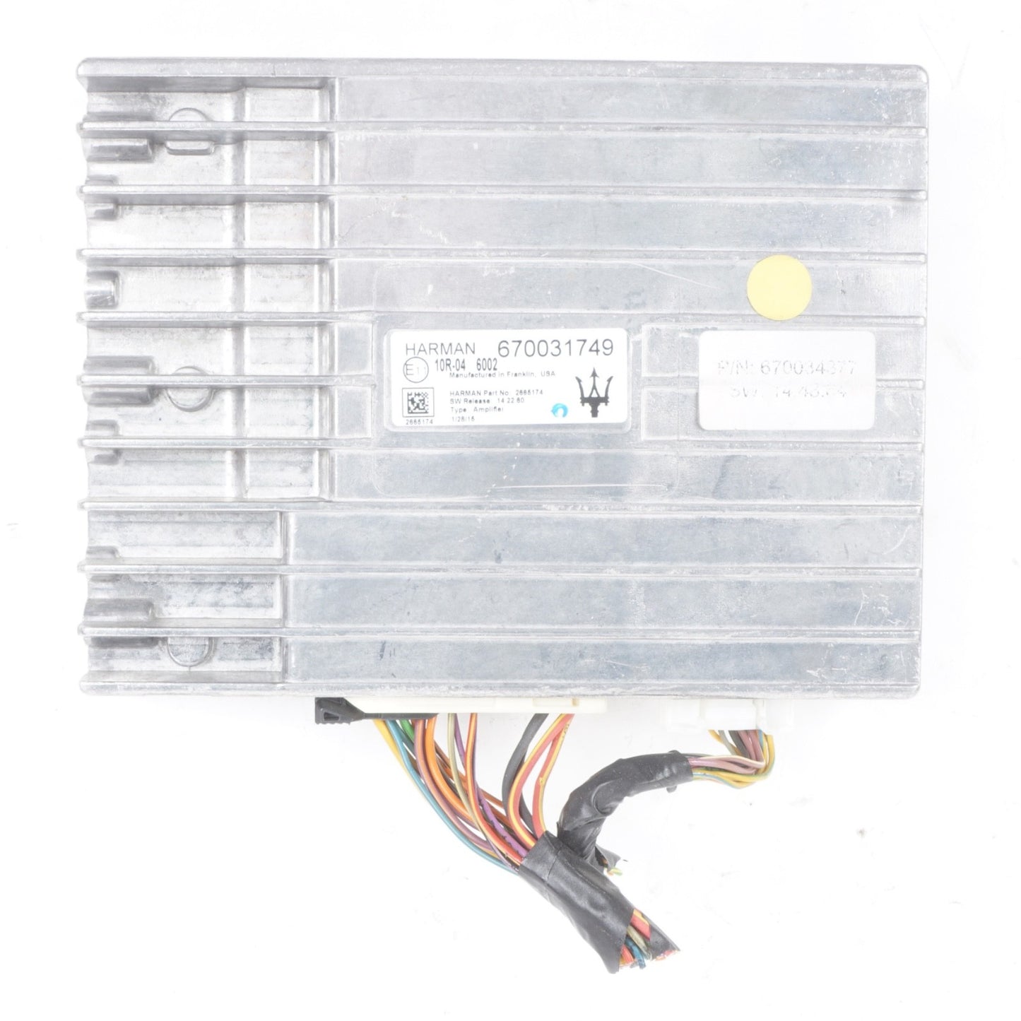 2014 Maserati Ghibli Radio Sound Audio Amplifier Control Module OEM
