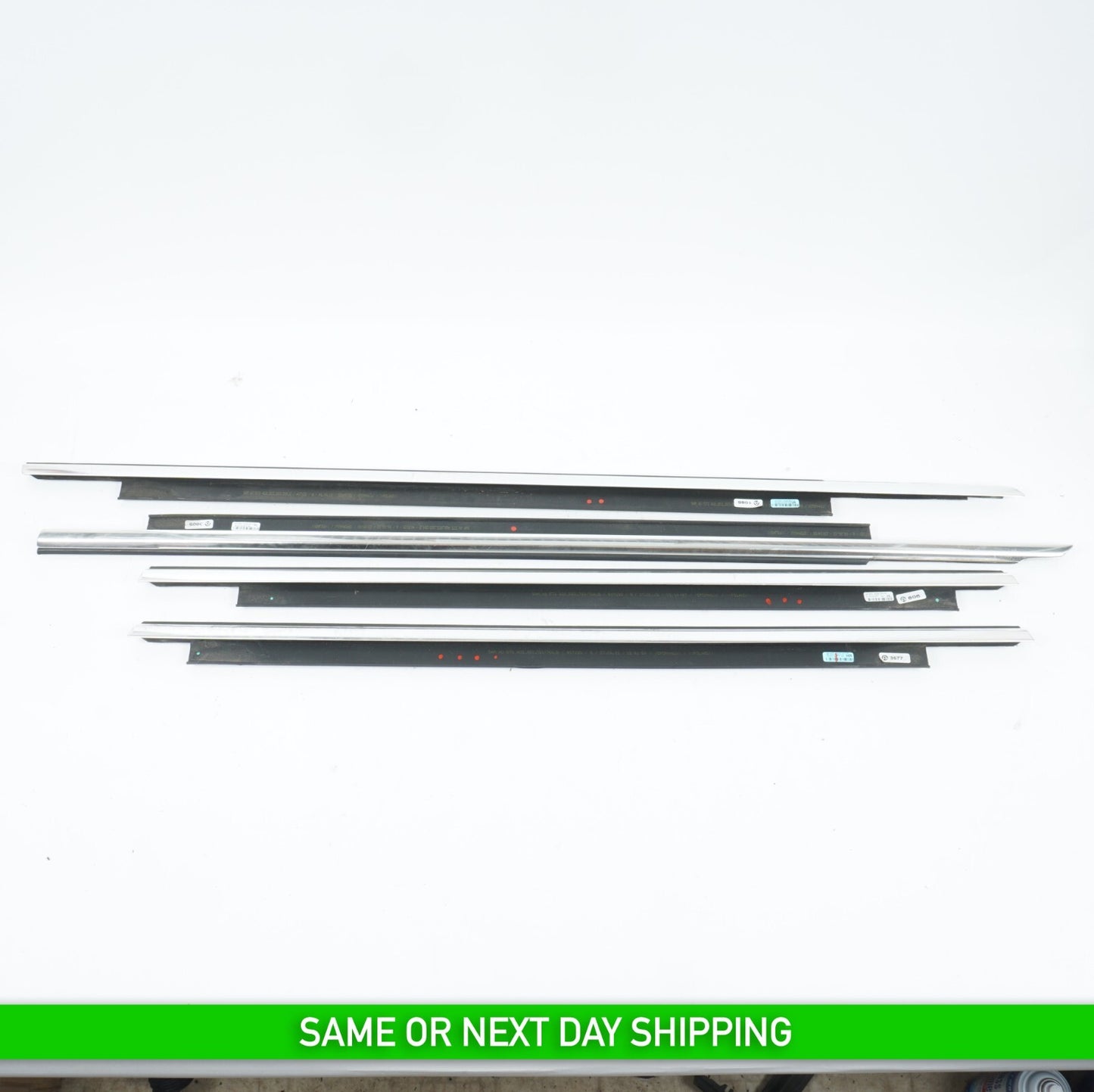 2012 - 2017 AUDI A7 DOOR WINDOW BELT MOLDING FRONT & REAR SET OEM