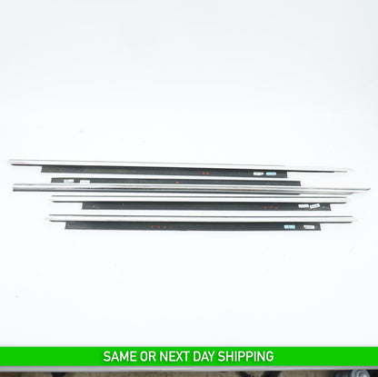 2012 - 2017 AUDI A7 DOOR WINDOW BELT MOLDING FRONT & REAR SET OEM