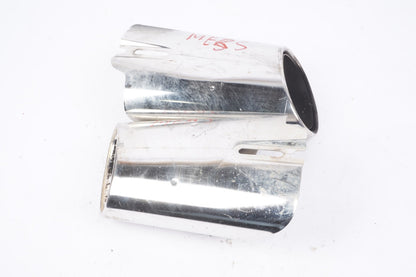10-13 Mercedes W212 W204 E350 Chrome Exhaust Tip Cover Set Pair OEM