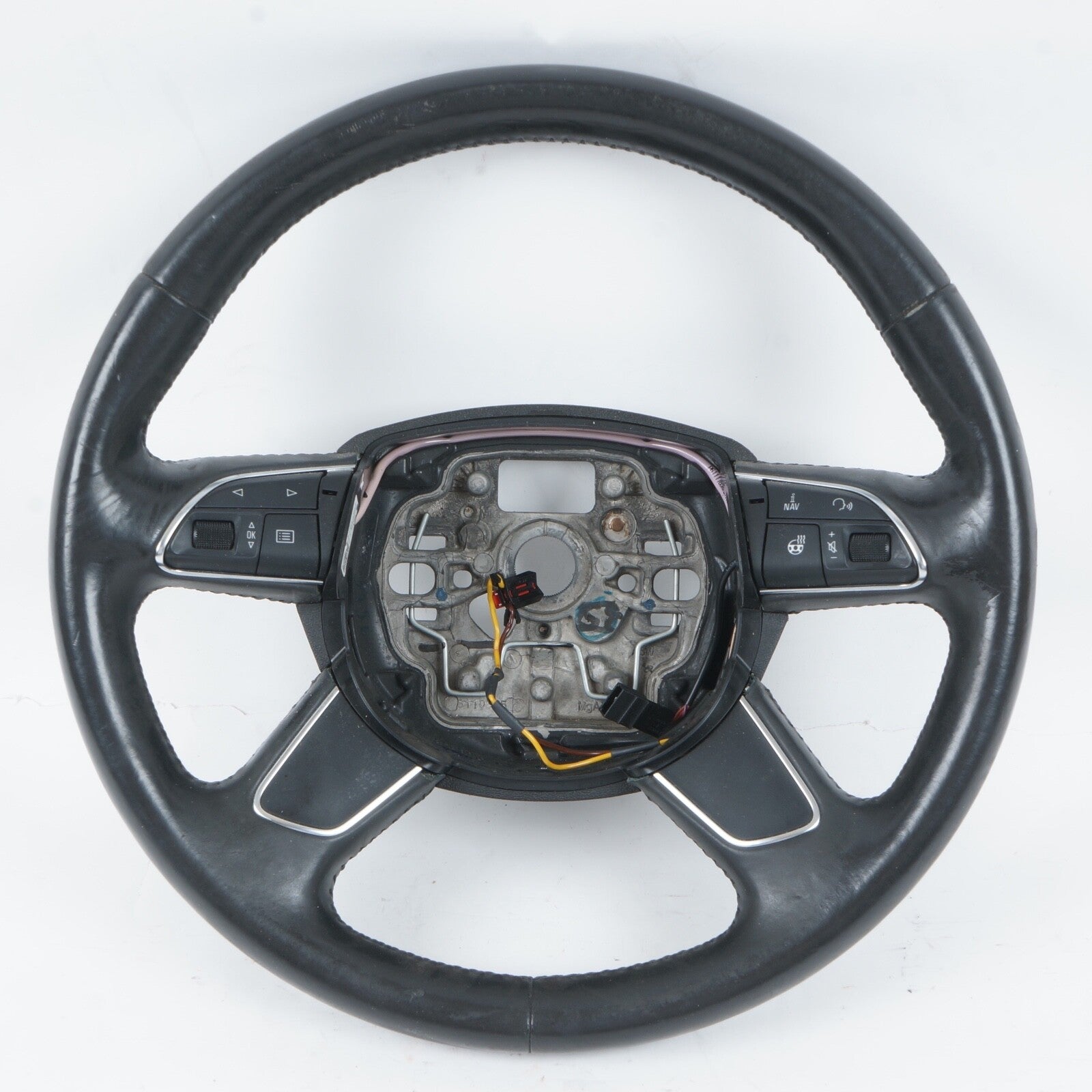 2012-2015 Audi A7 A6 4 Spoke Steering Wheel OEM BLACK