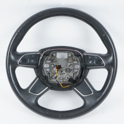2012-2015 Audi A7 A6 4 Spoke Steering Wheel OEM BLACK