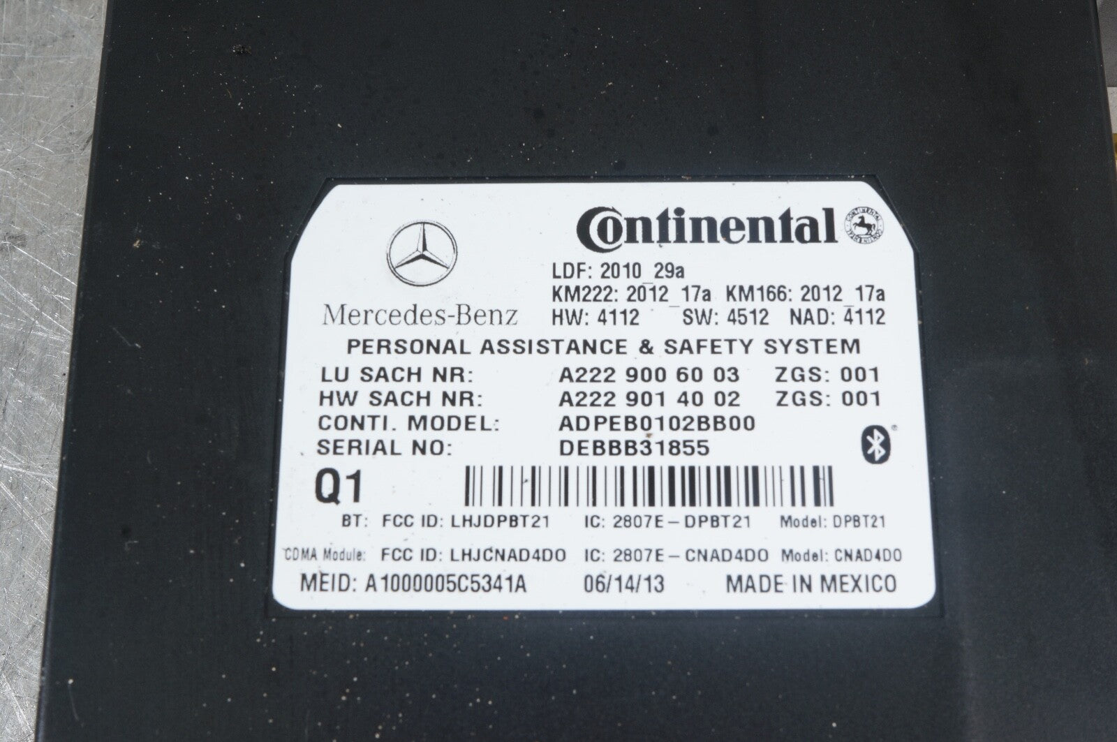 12-14 Mercedes W204 C250 C300 C350 Communication Control Module 2229006003 OEM