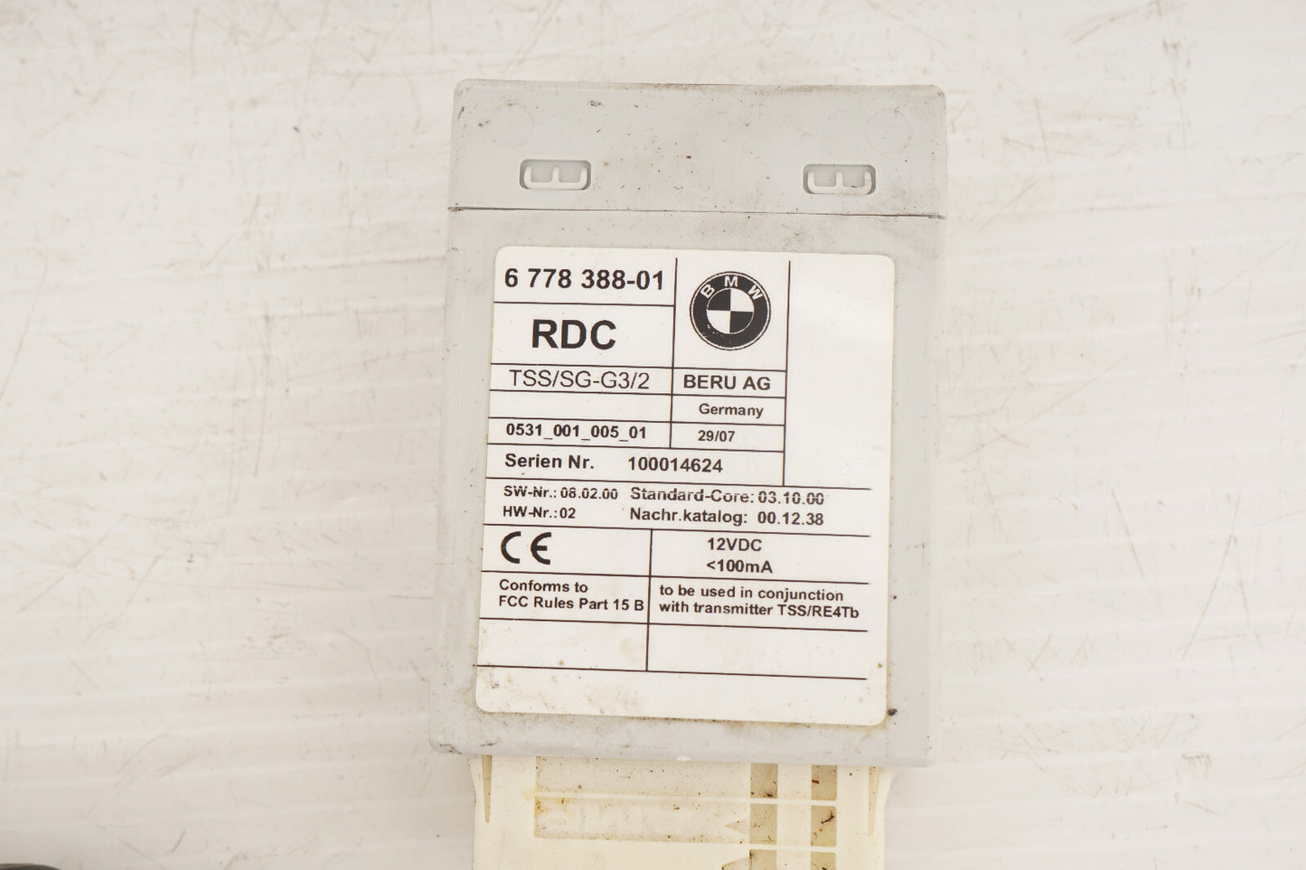 2007 - 2013 BMW 335i E93 E90 TIRE PRESSURE CONTROL MODULE 6778388 OEM