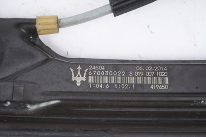 2014-2019 MASERATI GHIBLI REAR PASSENGER RIGHT DOOR WINDOW REGULATOR MOTOR OEM