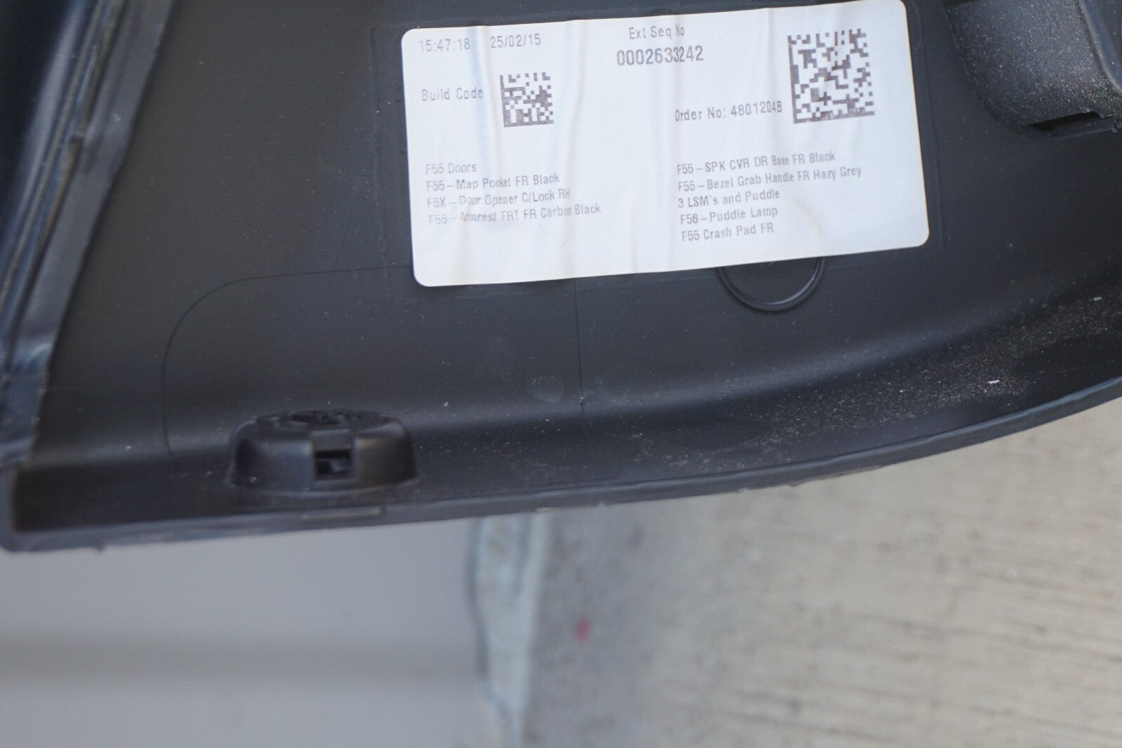2014 - 2018 Mini Cooper F55 4-Door Front Right Passenger Door Panel Trim OEM