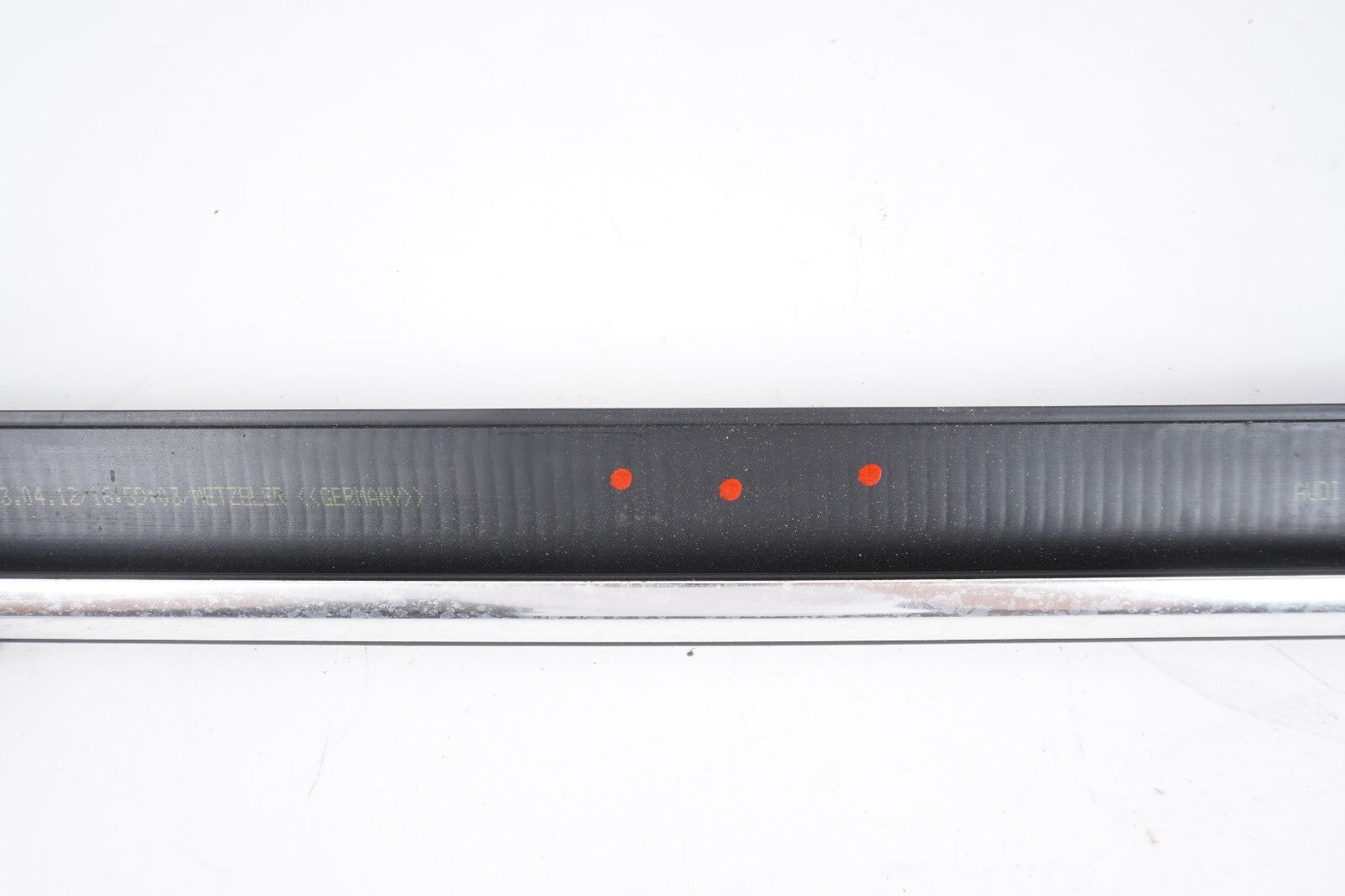 11-17 AUDI A8L REAR LEFT DRIVER SIDE DOOR WINDOW BELT MOLDING CHROME OEM