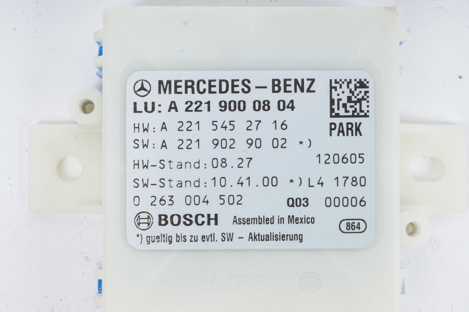 10-13 Mercedes W221 S550 S63 AMG Rear Parking Parktronic Control Module OEM
