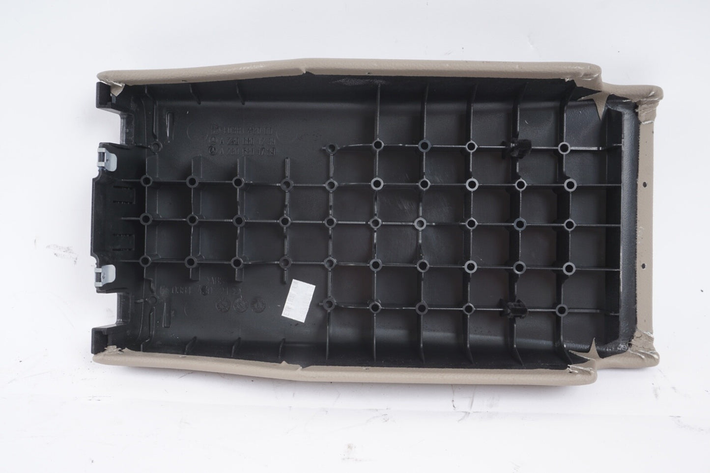 03-06 Mercedes R230 SL55 SL500 Center Console Rear Lid Cover Panel Beige OEM