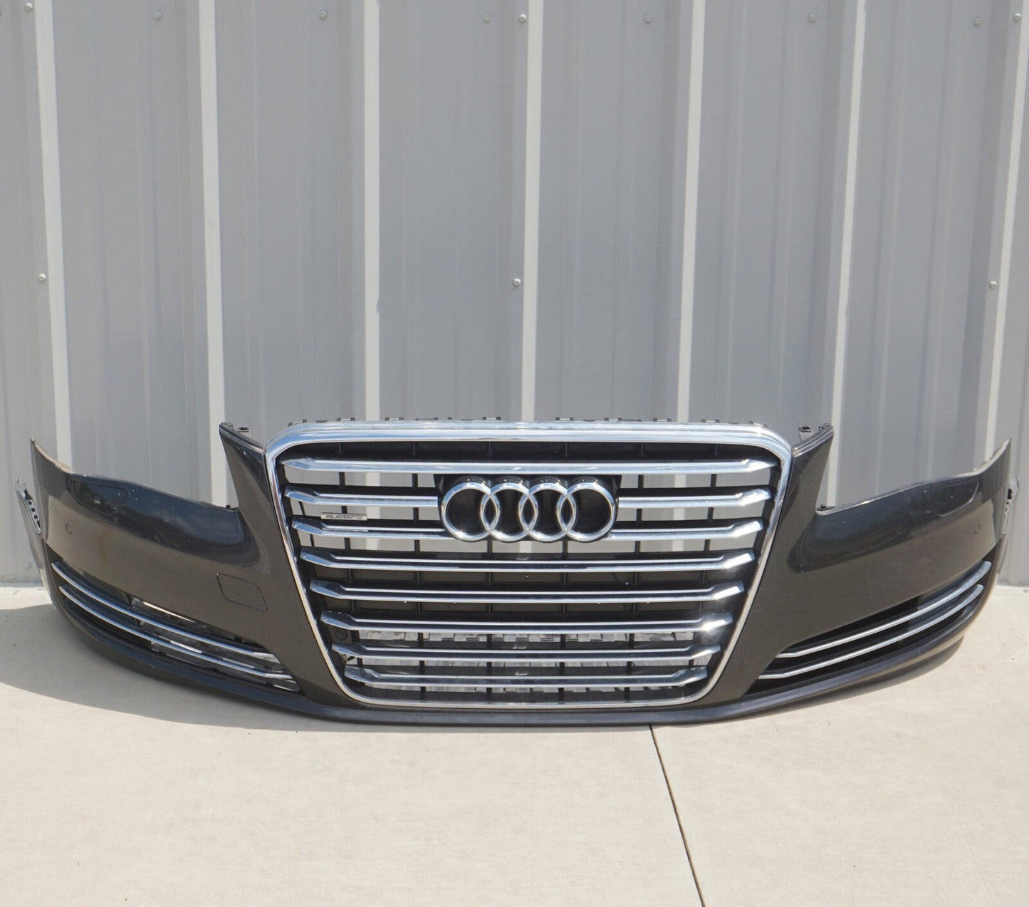 2011 - 2014 Audi A8 Quattro Front Bumper Cover Panel Assembly Grille OEM