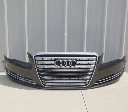 2011 - 2014 Audi A8 Quattro Front Bumper Cover Panel Assembly Grille OEM