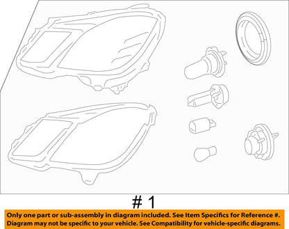 2010-2013 MERCEDES E300 E350 E400 E550 (W212) LEFT DRIVER HALOGEN HEADLIGHT LAMP
