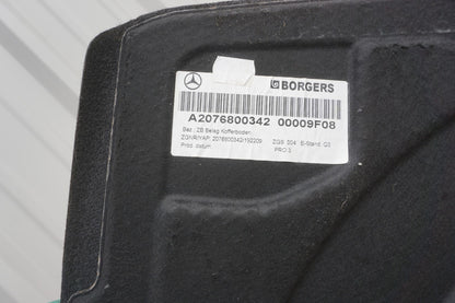 10-17 Mercedes E350 E550 W207 Coupe Rear Trunk Floor Carpet Cover Panel OEM