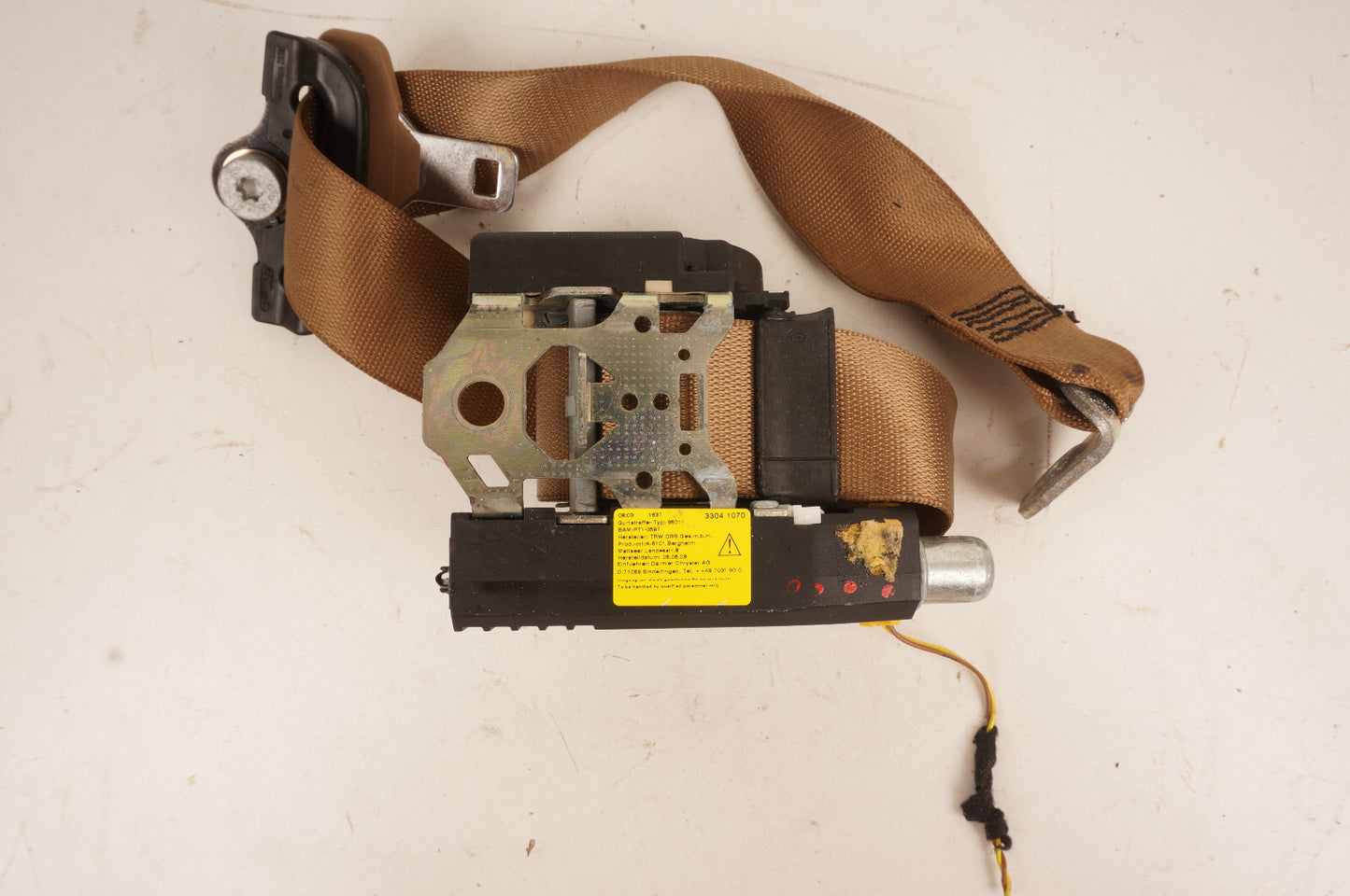 10-13 MERCEDES W221 S550 REAR RIGHT PASS SIDE SEAT BELT RETRACTOR OEM