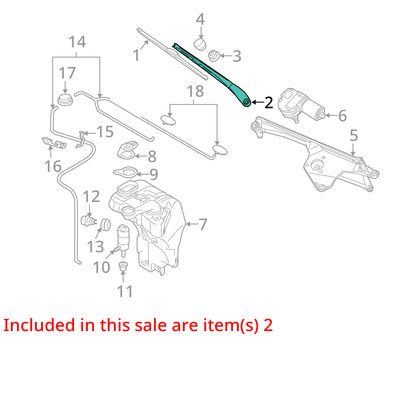 04-10 AUDI A8 FRONT LEFT & RIGHT WINDSHIELD WIPER ARM SET OF 2 4E1955408B OEM