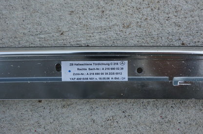 07-13 Mercedes W216 CL65 CL550 Roof Rail Door Upper Molding Trim Chrome RIGHT
