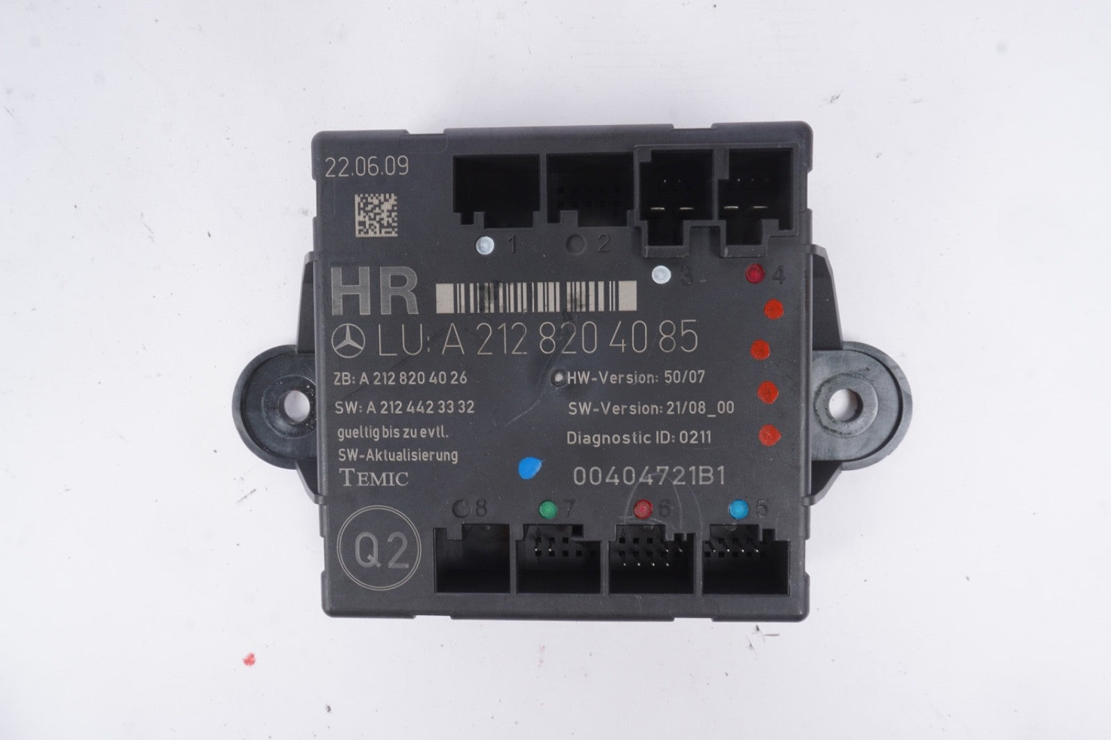 08-18 Mercedes W212 E350 GLK350 CLS550 Rear Right Side Door Control Module OEM