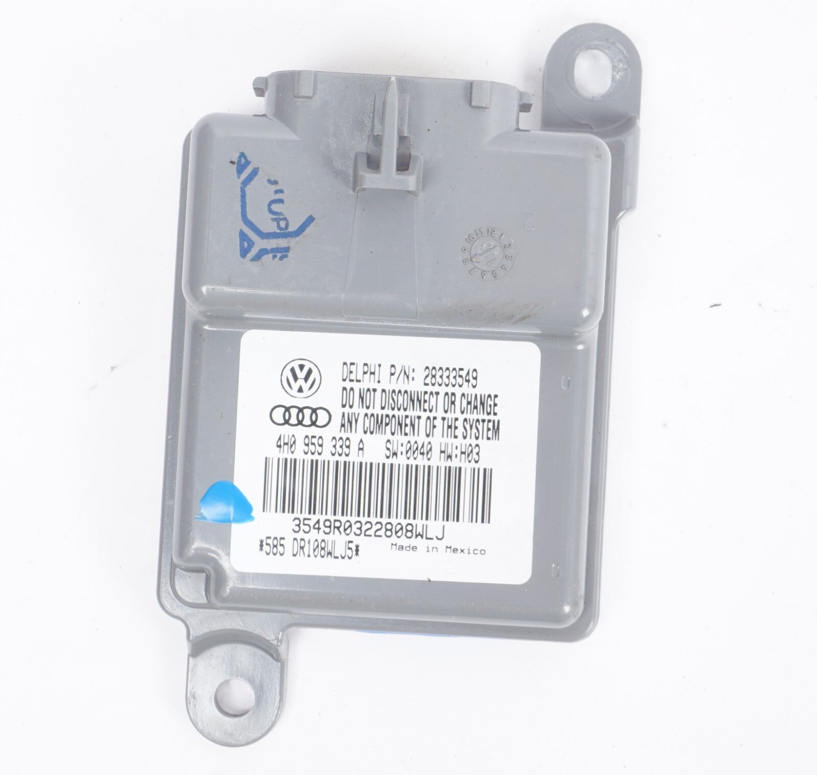 2013-2018 Audi A8L A8 Front Right Seat Occupant Detection Module 4H0959339A OEM