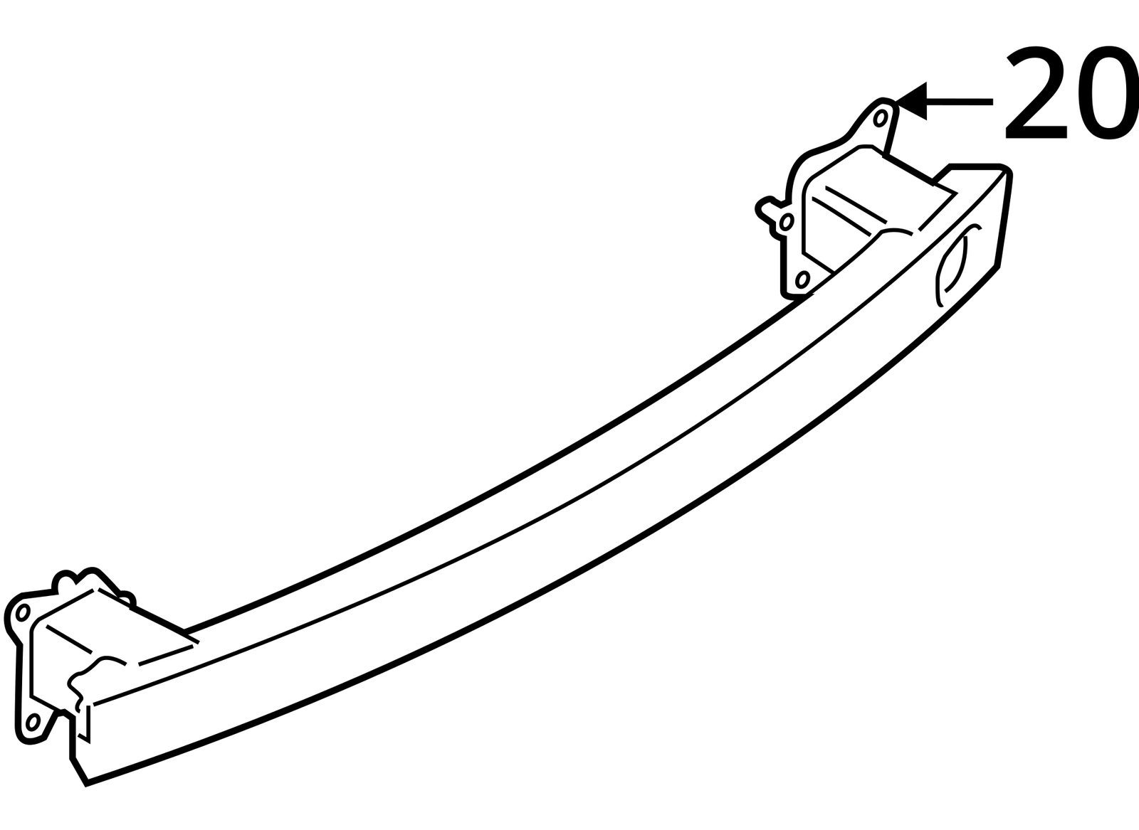 2012 - 2017 Audi A7 Rear Bumper Reinforcement Impact Bar Beam OEM